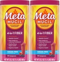 Metamucil,4-in-1 Fiber Supplement,Psyllium Husk Powder,Sugar-Free Powder,Berry Flavored Drink,114 Servings,(Pack of 2)