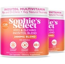 Myo-Inositol & D-Chiro Inositol 2000 mg per Serving - Inositol Supplement for Women 40:1 Formula with Spearmint, Vitamin D3, Zinc & Magnesium - Hormone Balance, Ovarian Support - 120 Capsules 2 Packs