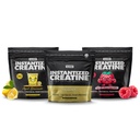 Gains in Bulk Intantized Creatine Bundle, Soluble Pre Workout Powder, Supports Muscle Building, Strength and Performance, Unflavored, Raspberry and Sweet Lemonade, 90 Servings