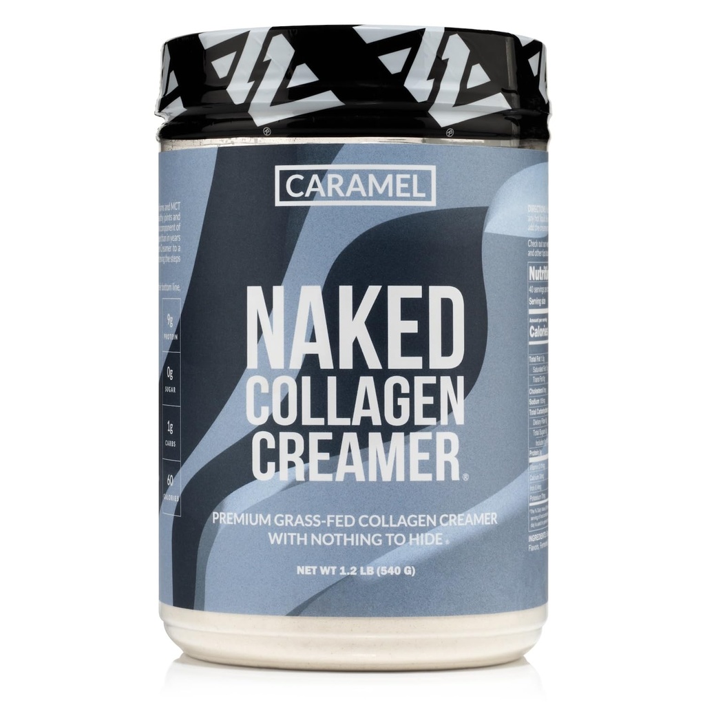 Κρέμα καφέ με γυμνό κολλαγόνο - Caramel Collagen Creamer για καφέ - χωρίς γαλακτοκομικά, χωρίς γλουτένη, χωρίς γλουτένη - Υποστηρίξτε τα μαλλιά, το δέρμα, και τα νύχια - 40 Σερβιέτες