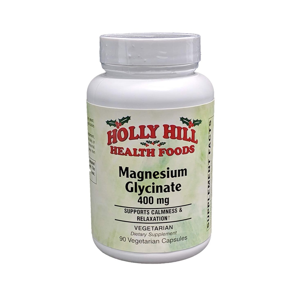 Holly Hill Health Foods Γλυκινικό μαγνήσιο 400mg, 90 κάψουλες χορτοφάγων