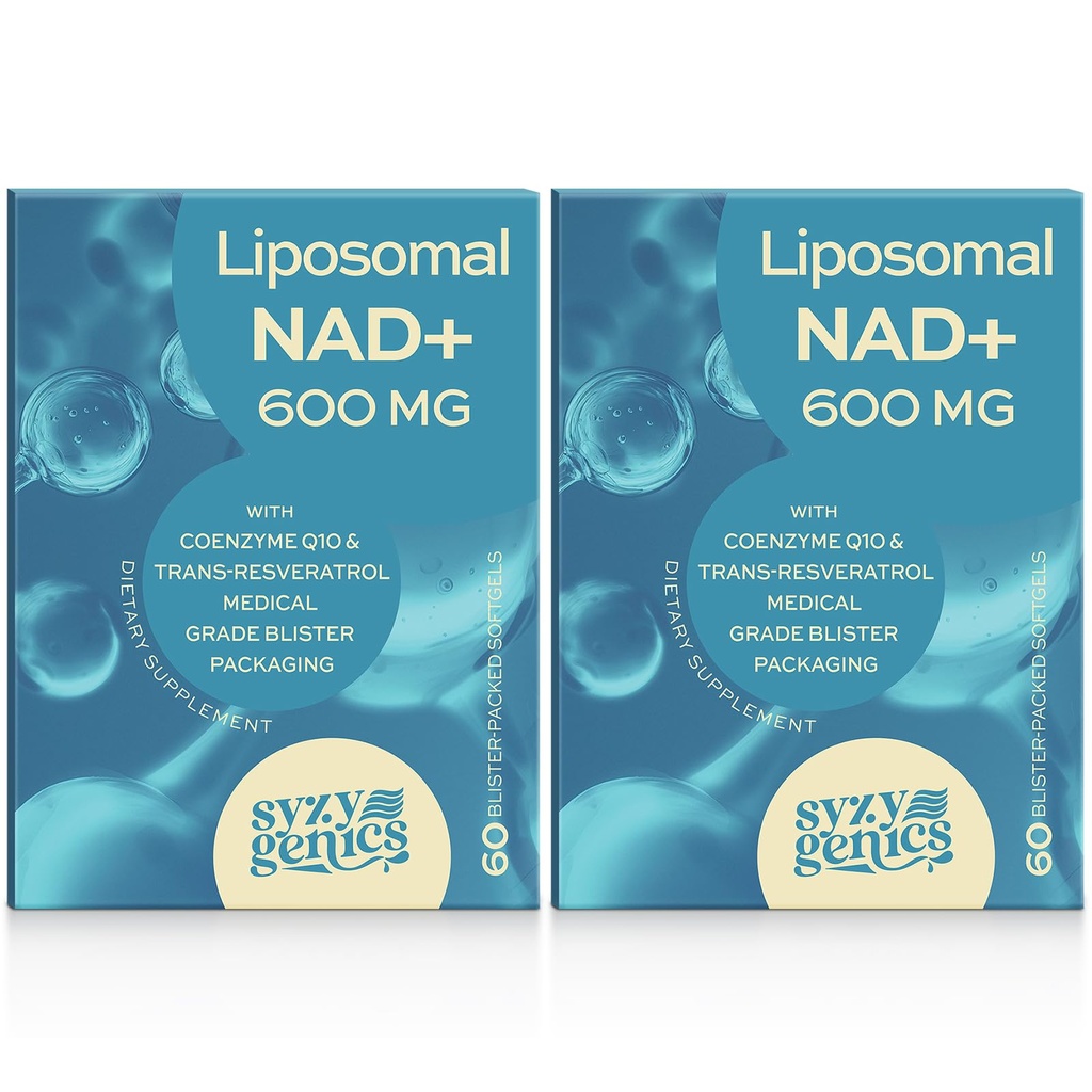 NAD+ Supplement 1600mg Extra Strength - Liposomal NMN Alternative with Resveratrol, Urolithin A, CoQ10, Quercetin & ALA - Mitochondrial Energy & Anti-Aging, Cell Regeneration, 120 Softgels