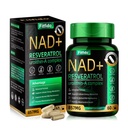 Liposomal NAD+ Resveratrol Complex 400mg - Enhanced Absorption with Urolithin-A & CoQ10 - Supports Cellular Energy & DNA Maintenance - Non-GMO, Gluten Free, 60 Capsules