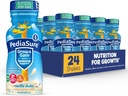 PediaSure Grow & Gain with Immune Support, 27 Βιταμίνες & Ορυκτά για Παιδιά, 7g Πρωτεΐνη, Μη ΓΤΟ, Χωρίς Γλουτένη, Βανίλια, Φιάλη 8-fl-oz, Συσκευασία των 24