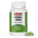 Moringa Capsules for Women Men, with Turmeric & Boswellia, Immune Health Support for Officers, Joint & Digest & Nerve & Heart, 90 Small Size Capsules