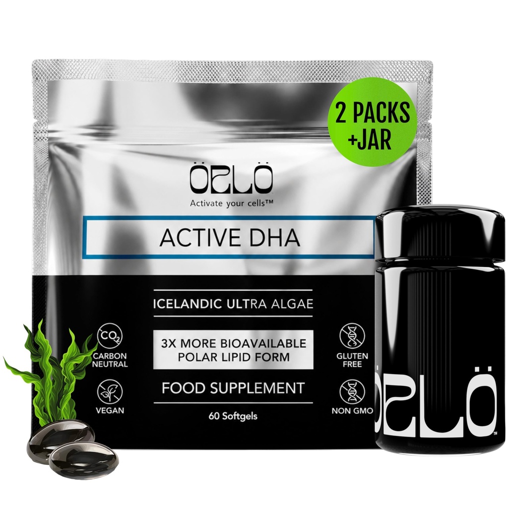 Orlo DHA – Vegan DHA συμπλήρωμα (EPA & DHA) – Ωμέγα 3 Fish Oil & Krill Εναλλακτική – Φυτικό Ωμέγα-3 Algae Oil – Brain & Heart Support (120 Mini Burpless Softgels KIT)