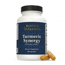 Rooted Inflammation and Joint Supplement - Complete Turmeric Curcumin Matrix Blend - Quercetin Bromelain Rutin - Inflammatory Support for Joint Health & Workout Recovery Turmeric Synergy | 90 capsules