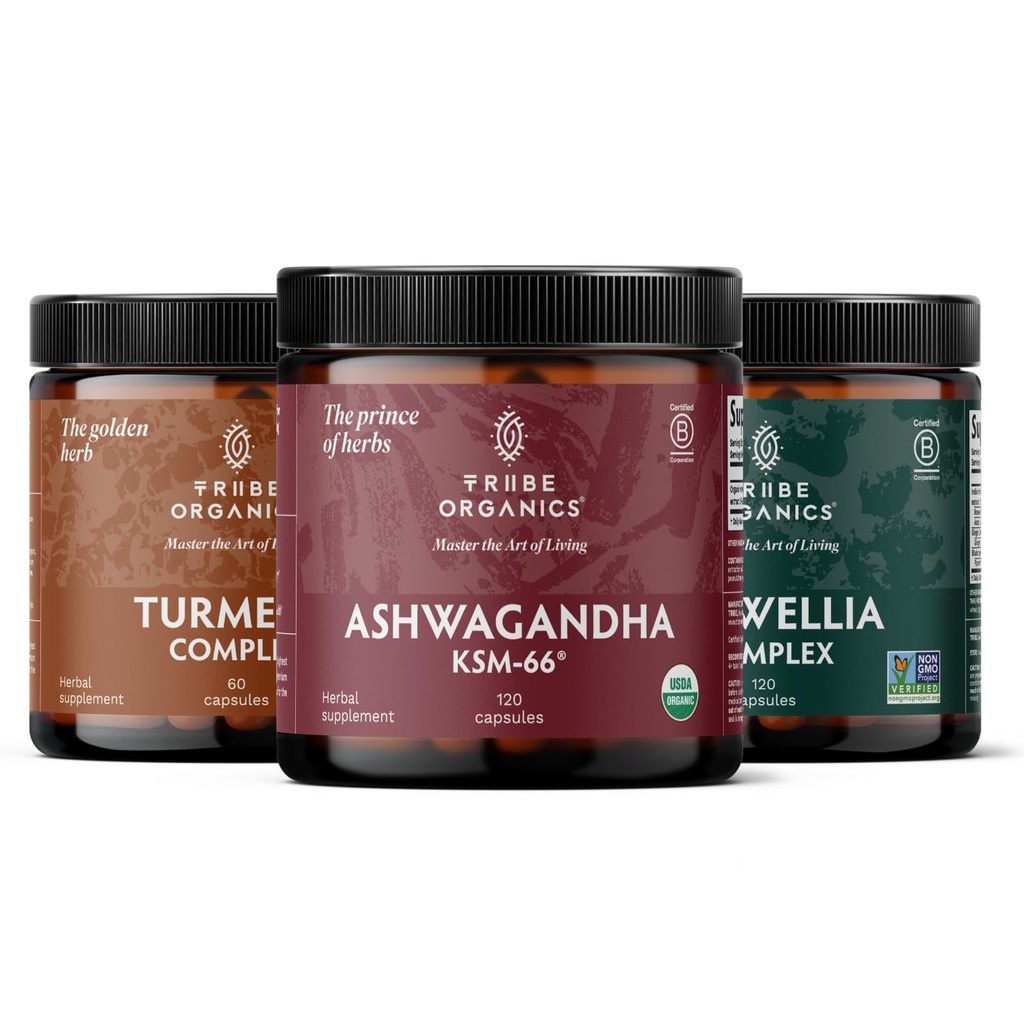 Recovery Trio 120 - KSM-66 Ashwagandha + Turmeric Curcumin C3 Complex + Boswellia Complex - Ενίσχυση της ασυλίας, κοινή υποστήριξη, μειώνει τον πόνο