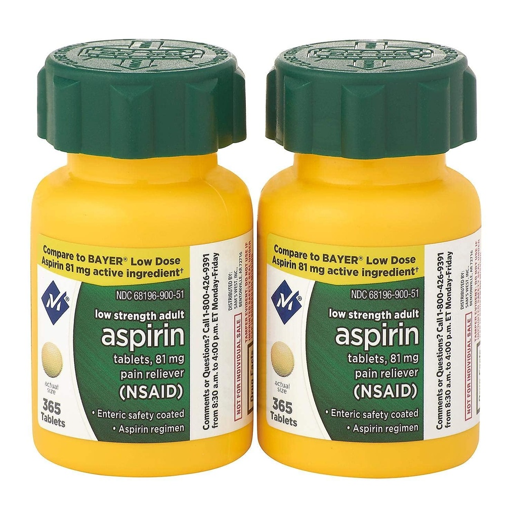 Members Mark 81 mg Low Strength Aspirin (730 Count)
