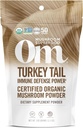 Om Mushroom Superfood Turkey Tail Organic Mushroom Powder, 3.5 Ουγγιά, 50 μερίδες, Ανοσολογική Υποστήριξη, Πολυσακχρίδες, Beta-Glucans, Gut Health & Holistic Defense Mushroom Συμπλήρωμα