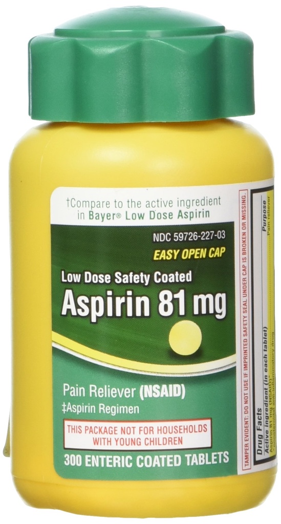 Life Extension Low Dose Aspirin - 81 mg - 300 Enteric Coated Tabs