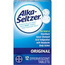 Alka-Seltzer Original Effervescent Tablets with Aspirin, 12-Count (Pack of 3)