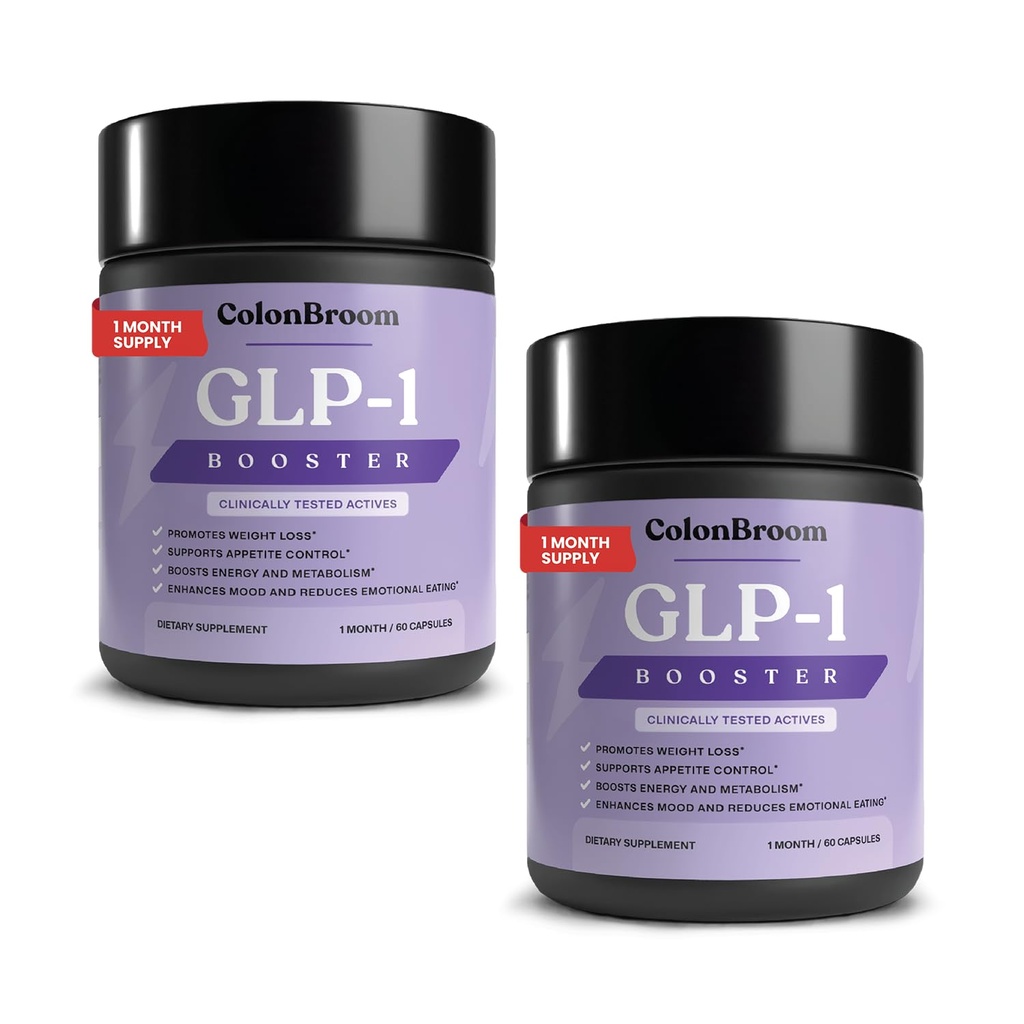 ColonBroom GLP-1 Weight Management Supplement for Women & Men - GLP1 Supports Gut Health, Metabolic Wellness & Appetite Regulation - Vegan, Gluten-Free Diet Capsules | 120 Count (New Formula)