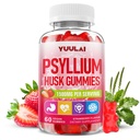 Psyllium Husk Gummies, Psyllium Husk Fiber Supplement, Vegan, Sugar Free, 60 Count