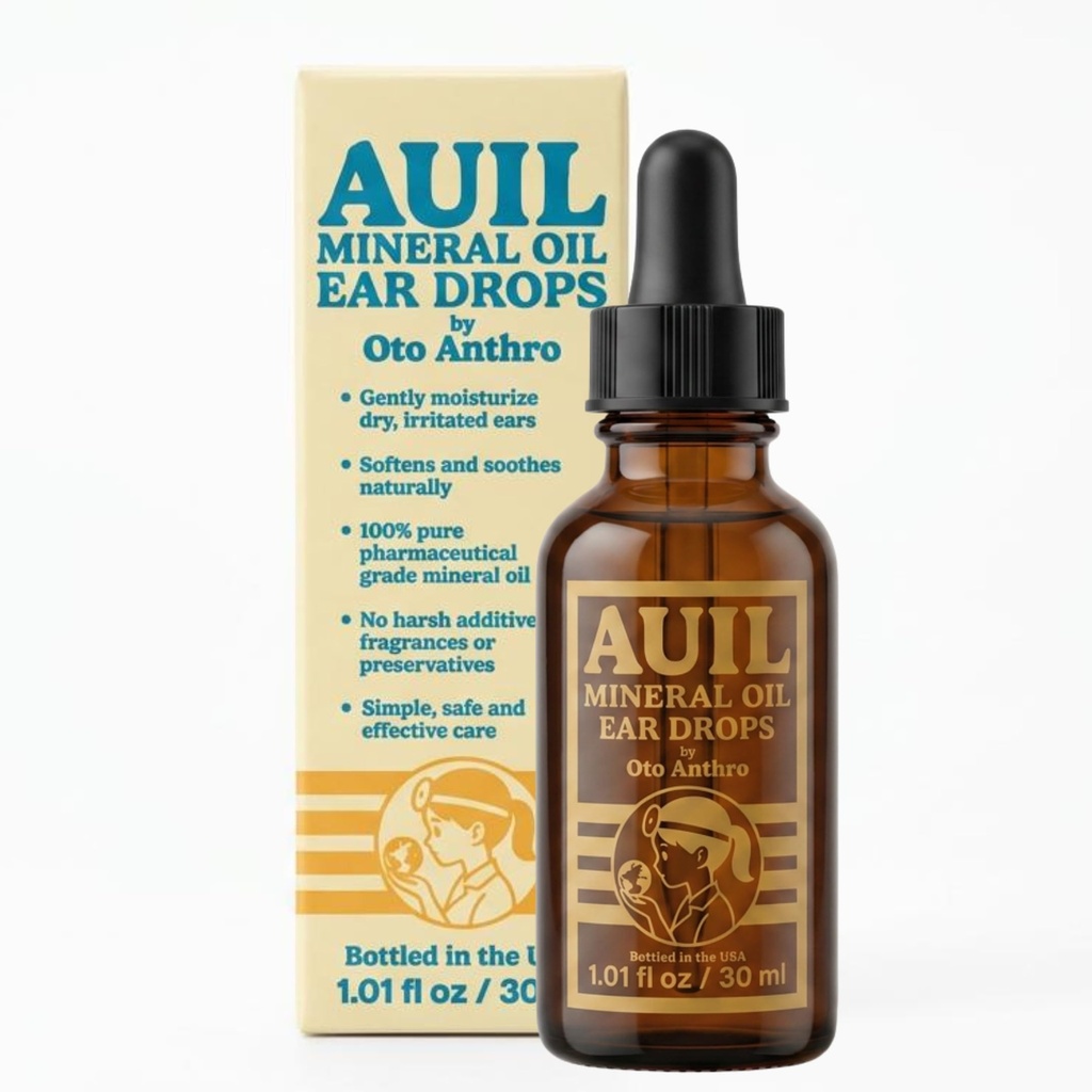 Auil - Mineral Oil Ear Drops - Pharmaceutical Grade, Natural Ear Care for Dry Irritated Ears, Ear Wax, Itchy Ears, and Swimming - No Harsh Additives - Doctor Curated and Bottled in USA