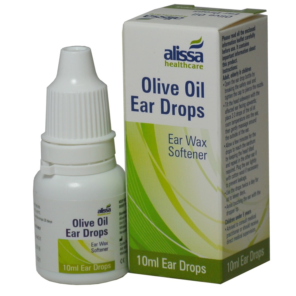 1 x Olive Oil Ear Wax Drops Softens Removes Wax 10ml (1 Pack)F