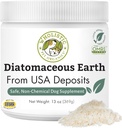 Wholistic Organics Pet Diatomic Earth - Βαθμός τροφίμων για σκύλους & γάτες - 13 Oz - Multi Use Powder - Pet Safe Μη Χημικά Γλυκό νερό πηγάζει Silica Υποστηρίζει Γενική Υγεία - Φρέσκο Κατασκευάζεται στις ΗΠΑ