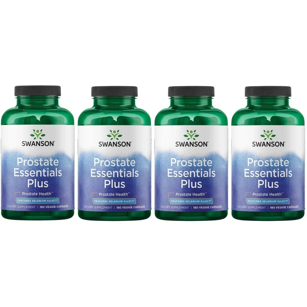 Swanson Prostate Plus - Φυσικό συμπλήρωμα για τους άνδρες που προωθούν την υγιή ουρική ροή & συχνότητα - Υποστήριξη της συνολικής υγείας Prostate - (180 κάψουλες Veggie) 4 Pack