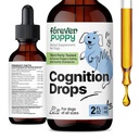 Forever Puppy Cognition Drops for Dogs - Lion's Mane Tincture & Ginkgo Biloba Liquid Supplement for Dogs' Brain Health Support - Cognitive Drops w/Ashwagandha Root for Brain Focus & Clarity (2 fl oz)