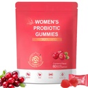 Vaginal Women Probiotic, Feminine Balance pH Gummies for Healthy Odor, Yeast Balance & Flora + Vitamin C for Immune Support -Cranberry Probiotics