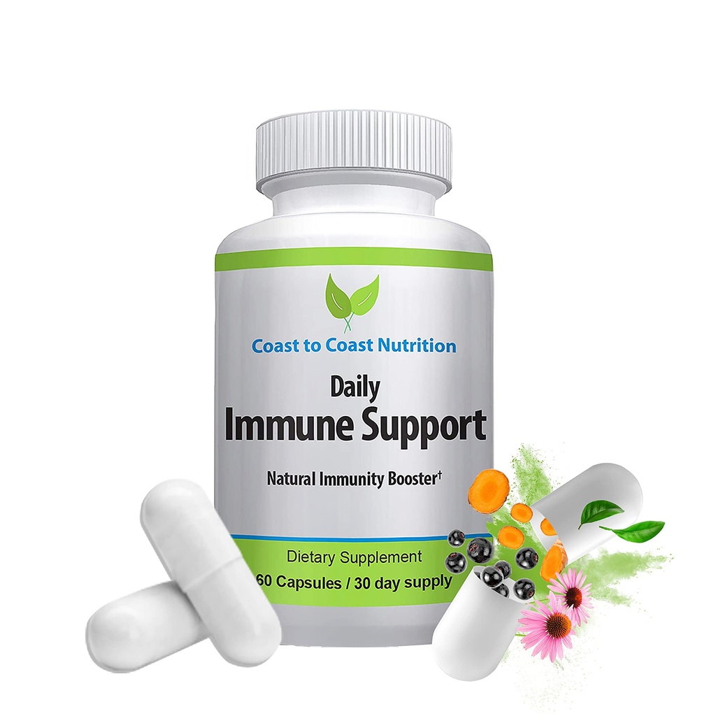 Daily Immune Support Supplement – Sambucus Elderberry with Zinc and Vitamin C Immunity Support Supplement - Natural Immune System Defense. 60 Capsules 1,119 mg