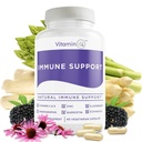 Immune Support Supplement with Vitamin C and Zinc, Sambucus Elderberry, Vitamin D3, Glutathione, Echinacea Capsules - Natural Immune Booster Herbal Supplements - Vegan, Gluten-Free (60ct)