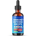 8-in-1 Immune Defense Liquid Drops – Elderberry, Echinacea, Turmeric Curcumin, Ginger, Vitamins C & D3, Zinc & B6 – Fast-Absorbing Immune Support & Antioxidant Support – Vegan, Non-GMO – 2 oz