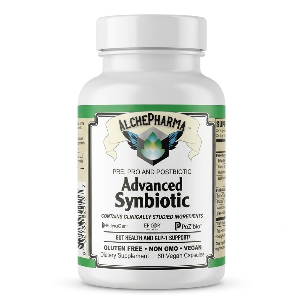 Advanced Synbiotic - Pre, Pro & Postbiotic Blend with Akkermansia, EpiCor, ButyraGen & PoZibio - Holistic Gut Support - Vegan, Non-GMO
