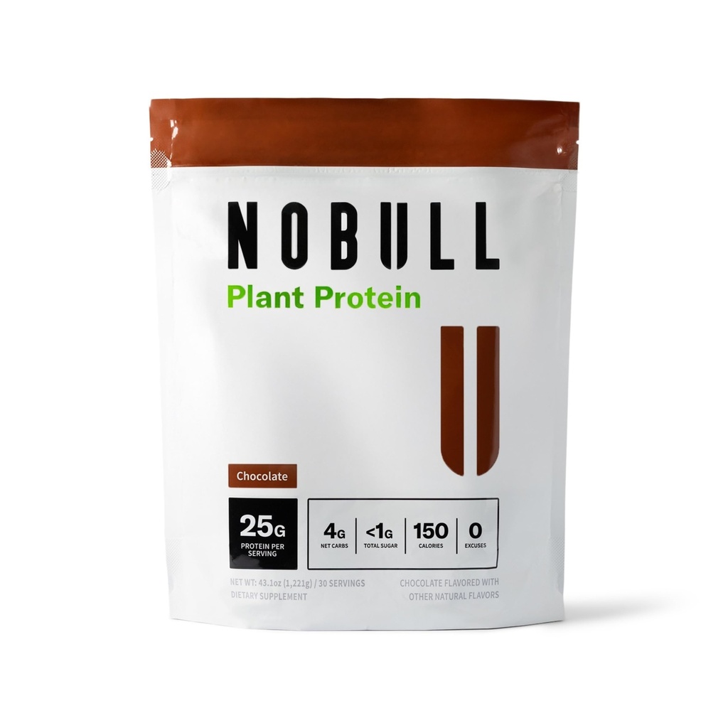 NOBULL Plant-Based Protein | Clean Plant Protein Powder for Muscle Growth, Recovery & Performance Nutrition, Chocolate, 30 Servings