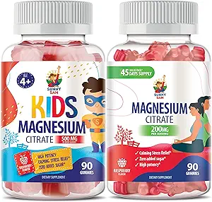 Magnesium Gummies for Kids & Adults - Ηρεμία Μάσημα Μαγνησίου - Μαγνήσιο Κιτρικό Μασώμενο συμπλήρωμα για την υποστήριξη Mood & μυών
