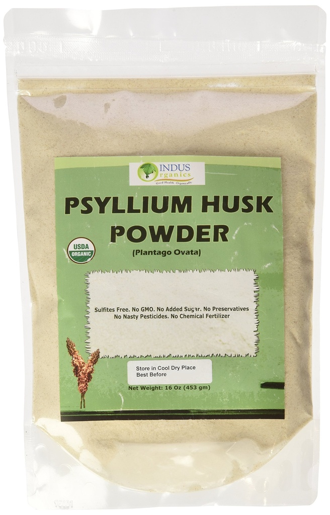 Psyllium Husk Powder 1 Lb Bag, Premium Grade, Freshly Packed