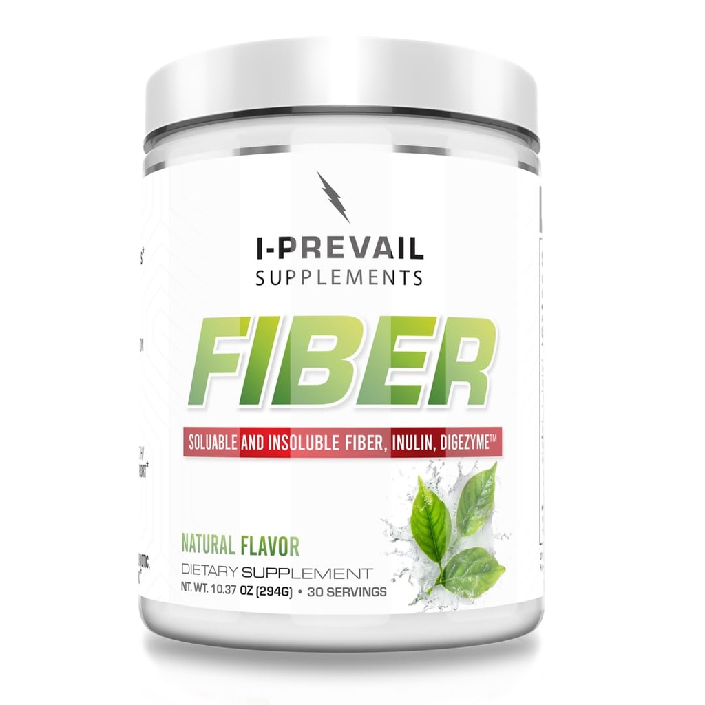 Fiber |8 Grams of Soluble and Insoluble Types | Gut Health, Digestion, Immunity | Vegan and Gluten Free | Great Flavors Easy Mixing | 30 Servings (Natural Flavor)