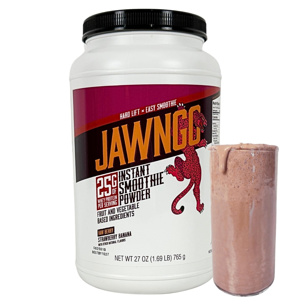 Strawberry Protein Smoothie Powder – 25G Whey Protein + Real Fruits & Vegetables – Blueberry, Strawberry, Banana, Spinach, Turmeric, Coconut Milk – Smooth Texture, Great Taste – 15 Servings