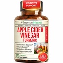 Organic Apple Cider Vinegar Capsules – Turmeric and Apple Cider Vinegar, Ginger Root + Bioperine for Max Absorption – Aids Metabolism, Energy & Inflammation Balance – Tumeric ACV Capsules - 120 Count