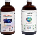 LIQUIDHEALTH Adult Complete Multiple & Children's Complete Multiple Daily Liquid Multivitamin Bundle for Family - Υποστήριξη Συνολική Υγεία, Ενίσχυση ανοσοποιητικού συστήματος - Made in USA, Whole Foods, Vegan, Non-GMO