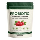 Probiotic Kombucha Gummies with Prebiotics & Fiber, Daily Gut Balance Support, Slippery Elm, Dandelion Root & MCT Oil, Digestive Routine Supplement, 30 Gummies