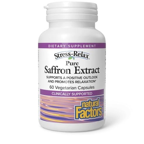 Natural Factors Stress-Relax Affron Saffron Extract 28 mg, 30 Vegetarian Capsules