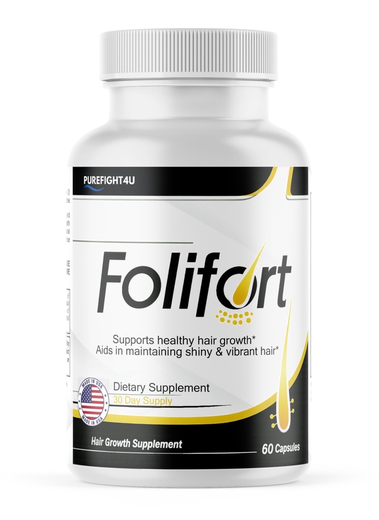 Folifort Supports Healthy Unique Hair Growth, Scalp Nourishment Support | Folifort Dietary Supplement | 60 Capsules