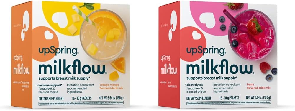 UpSpring Milkflow Electrolyte Θηλασμός συμπλήρωμα ποτό Μίγμα με Fenugreek 