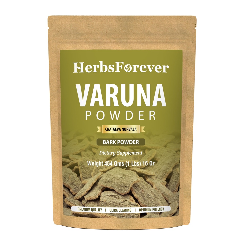 HerbsForever Varuna Powder – Crataeva Nurvala – Prostate Health – Support Prostatic, Kidneys, Gall Bladder and Urinary Tract Health – Non GMO, Organic, Vegan – 454 GMS