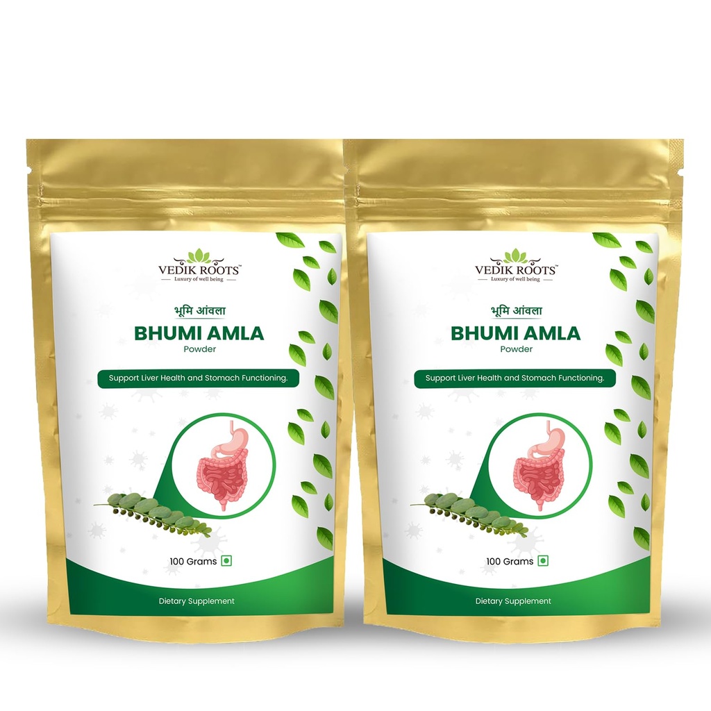 Bhumi Amla Powder/Churn - Organic and Pure Ingredient Extract for Healthy Liver Functioning and Digestive Strength Enriched with Essential Nutrients