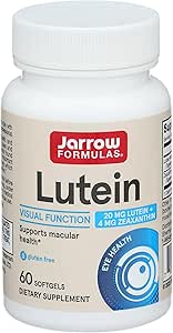 Jarrow Formulas Lutein Softgels, 20 Mg, 60 Ct