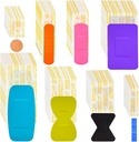 Lunsweer 720 Pcs Variety Bangages Pack Ποικιλία Διάφορα μεγέθη Fingerstip Μπάντες Αδιάβροχα Επιδέσμους Αναπνέουσες Συγκολλητικές Επιδέσμες Μαζική για Πρώτες Βοήθειες Περιποίησης Τραυμάτων Κυψέλη (Vivid Color)