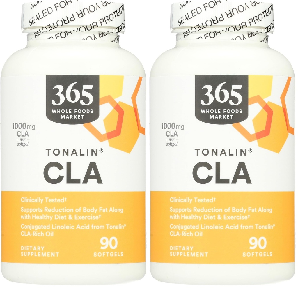 365 by Whole Foods Market, Tonalin Cla 1300Mg, 90 Softgels (Pack of 2)