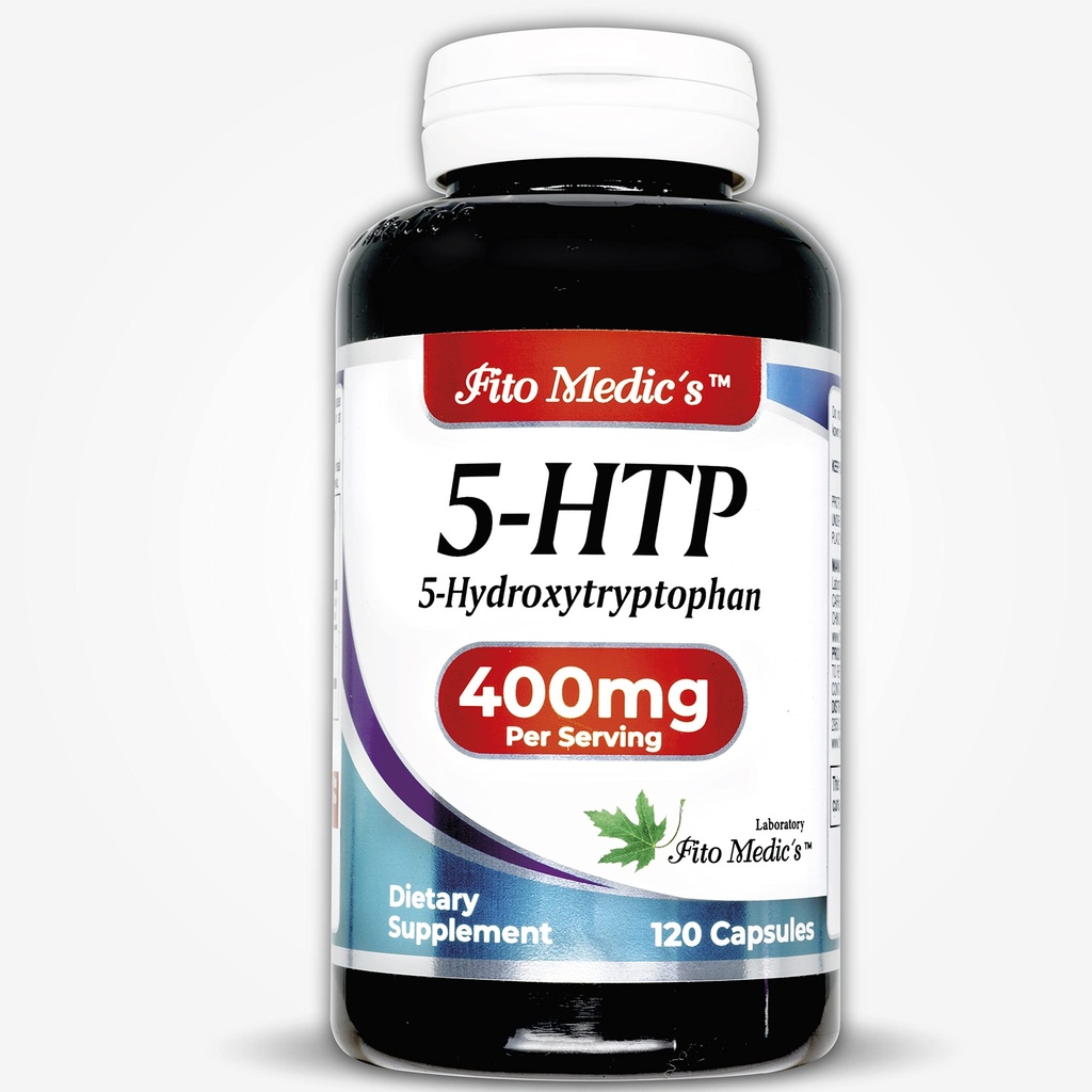 Fito Medics 5-HTP Supplement 400 mg – 120 Capsules – Mood & Relaxation Support – Non-GMO Ingredients