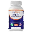 Vitamatic R-5-P Riboflavin-5-Phosphate (Vitamin B2) 50 mg | 120 Capsules | High Potency, Easy-to-Swallow Vegetarian Capsules