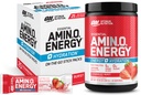 Optimum Nutrition Strawberry Burst Bundle: Amino Energy Powder Plus Hydration with BCAA, Electrolytes and Caffeine, 30 Servings (Packaging May Vary)+Amino Energy On-The-Go Powder Stick Packs, 25 Count