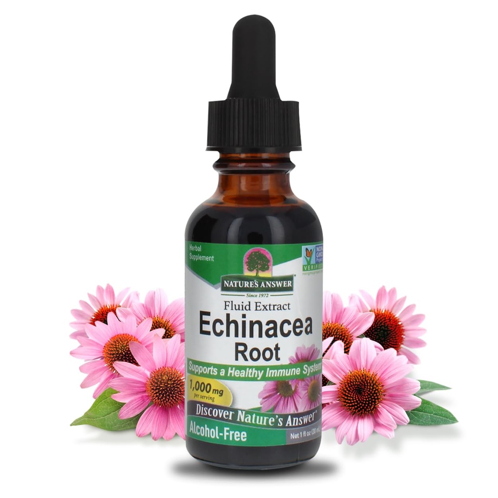 Απάντηση της φύσης Echinacea Αλκοόλ ελεύθερο εκχύλισμα 1 ρευστή ουγγιά 