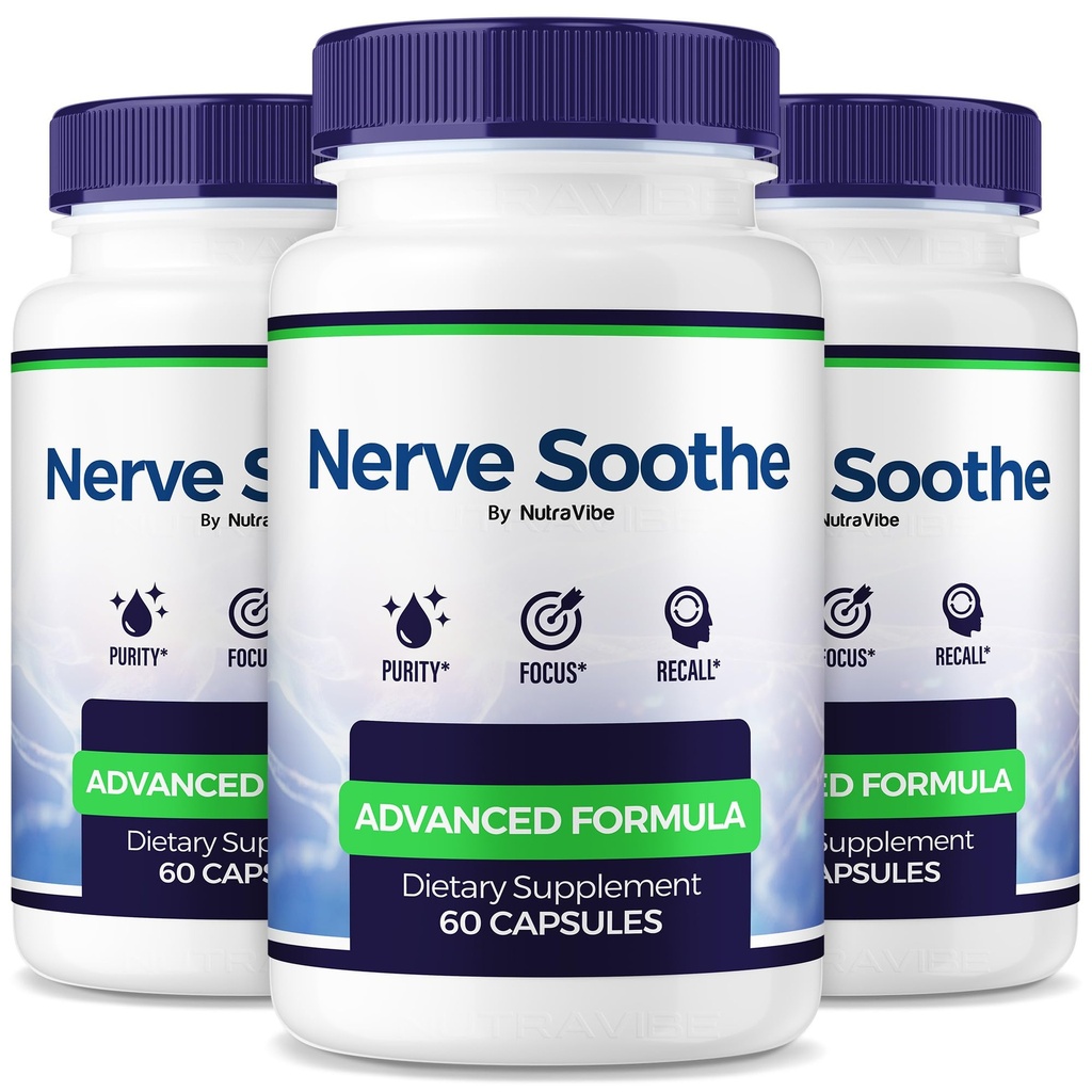 (3 Pack) Nerve Soothe – NerveSoothe Premium Nerve Health Support with Natural Ingredients, Nerve Sooth for Comfort, Signal Function & Total Nerve Care | Nerv Soothe Easy-to-Take Pills (180 Capsules)