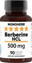 MONOHERB Berberine HCL 500 mg - 90 Veg Capsules